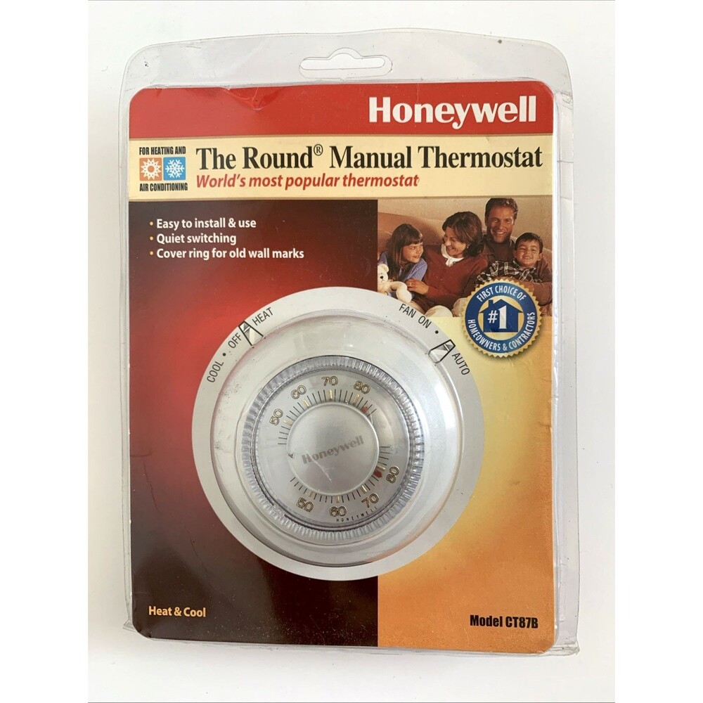 Honeywell The Round Manual Thermostat CT87B Gas Oil Hot Water Heat/Cool